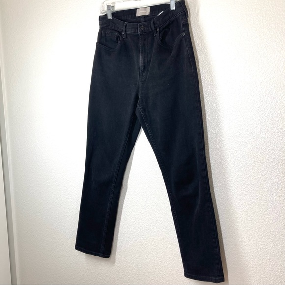 Everlane Womens High Waist Straight Jeans 29 Faded Black Denim Cotton - Picture 7 of 16